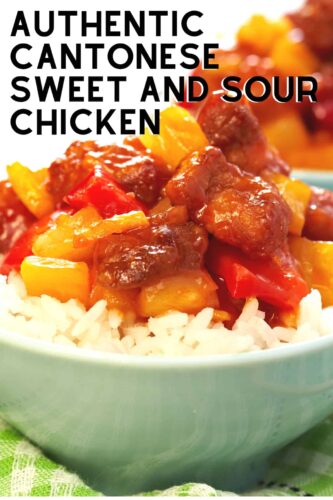 Authentic Cantonese Sweet and Sour Chicken. Come and see how to make it just like in the restaurants! Chinese food at it's best!