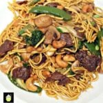 Beef and Vegetable Lo Mein. A quick and easy Chinese favorite with great flavors! | Lovefoodies.com