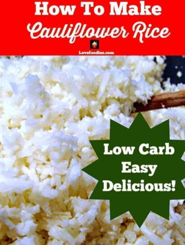 How to Make Cauliflower Rice, quick and easy recipe for the microwave, great for a low carb meal