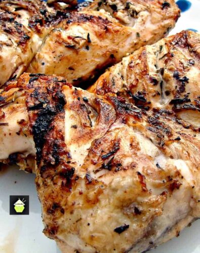 Flattened Moist BBQ Garlic and Lemon Chicken