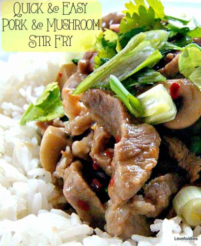 Quick Pork and Mushroom Stir Fry