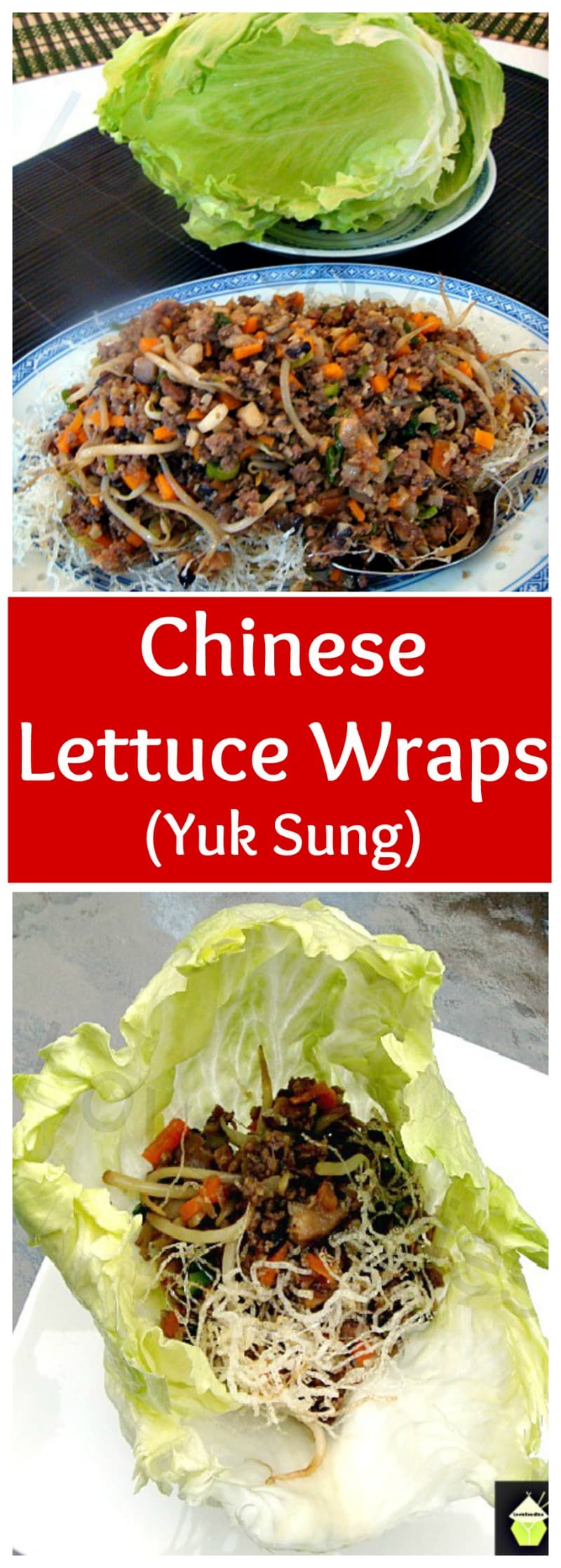 Yuk Sung - Chinese Lettuce Wraps - Inside each lettuce leaf is a little pile of treasures! A great dish to serve as a starter or at parties