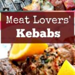 Meat Lovers' Kebabs! A trio of Beef, Pork and Chicken, with lovely marinades, all ready for the grill. This is perfect for any meat lover! | Lovefoodies.com