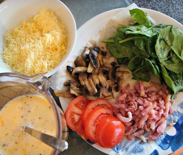 Bacon, Mushrooms & Spinach Quiche, a great recipe suitable for lunches