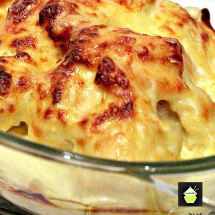 Bacon Cauliflower Cheesy Bake Bacon and Cauliflower Cheesy Bake