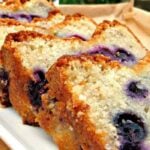 Blueberry Lemon Pound Cake, a delicious soft and moist loaf bursting with juicy blueberries! Perfect with a cup of tea