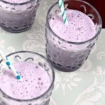 Creamy Blueberry and Banana Smoothie. Quick and Easy to make and taste just like milkshake but without the cream or ice cream! | Lovefoodies.comie