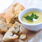 Creamy Leek and Carrot Soup. This is a lovely creamy, thick soup using fresh ingredients and really delicious! Serve with some warm rolls from the oven as a starter or main meal. | Lovefoodies.com