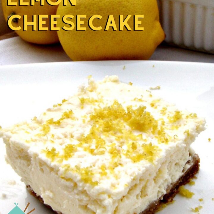 Crockpot Lemon Cheesecake Crockpot Lemon Cheesecake, an easy slow cooker & oven recipe. A delicious dessert for Spring, this cheesecake has a balance of sweet and sharp with a lovely creamy texture.
