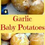 Garlic Baby Potatoes. An incredibly easy and quick recipe using tender baby potatoes, in a creamy garlic and herb coating. Delicious served warm and great for outdoor eating too!