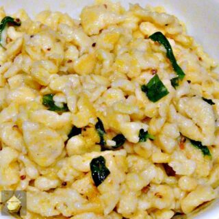 Homemade Garlic and Herb Spaetzle