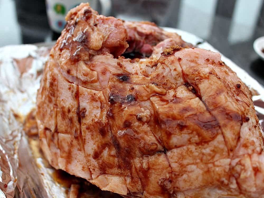 Honey Glazed Ham. Rub the brown sugar all over the ham Honey Glazed Ham. Rub the brown sugar all over the ham