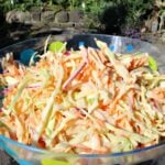 Low Fat but Creamy Coleslaw - come and see the trick to making this delicious side!