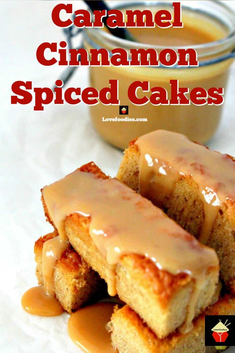 Mini Caramel Cakes Mini Caramel Cinnamon Spiced Cakes. Soft, fluffy cakes with a hint of holiday spice and drizzled with caramel! Make in a mini loaf pan or cupcake pan