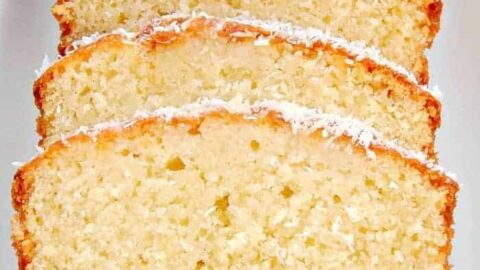 Moist Coconut Pound Loaf Cake