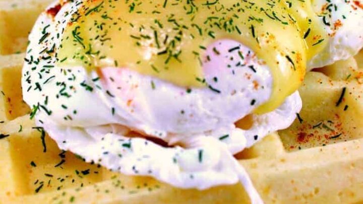 Poached Eggs and Waffles Brunch
