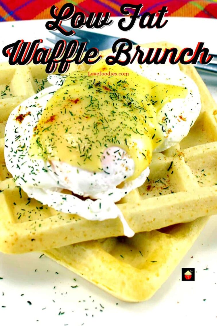 Poached Eggs and Waffles Brunch, easy recipe for lowfat waffles and eggs
