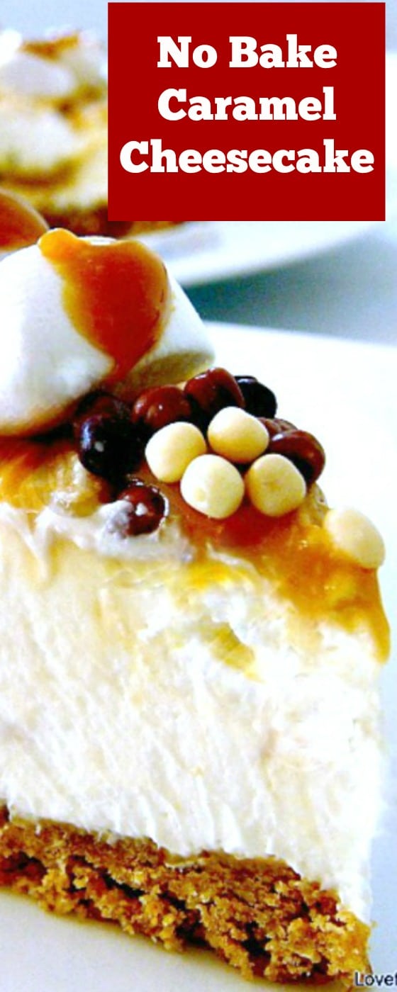 No Bake Caramel Cheesecake. Very easy to make. Come and see what's inside this stunning dessert!