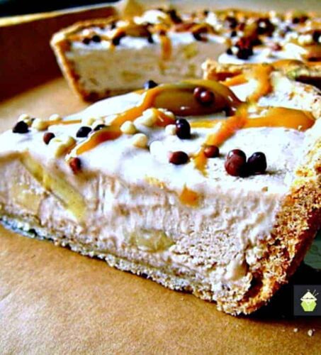 Caramel, Pecan Butter and Banana Pie. A delicious creamy pie for you all to enjoy!