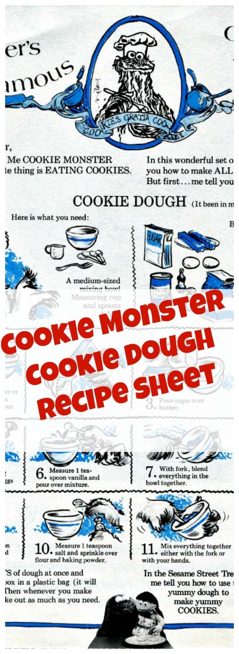 Cookie Monster Cookie Dough Lovefoodies