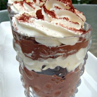 Dreamy Chocolate Trifle. A great easy recipe, made from scratch or option to make from instant. Come and see the goodies in this lovely chilled dessert! (Brownie lovers beware!!)
