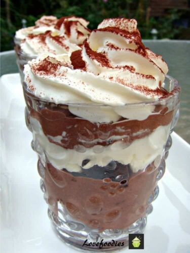 Dreamy Chocolate Trifle. A great easy recipe, made from scratch or option to make from instant. Come and see the goodies in this lovely chilled dessert! (Brownie lovers beware!!)