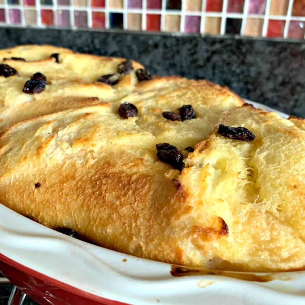 Light and Fluffy Coconut Bread and Butter Pudding Lovefoodies