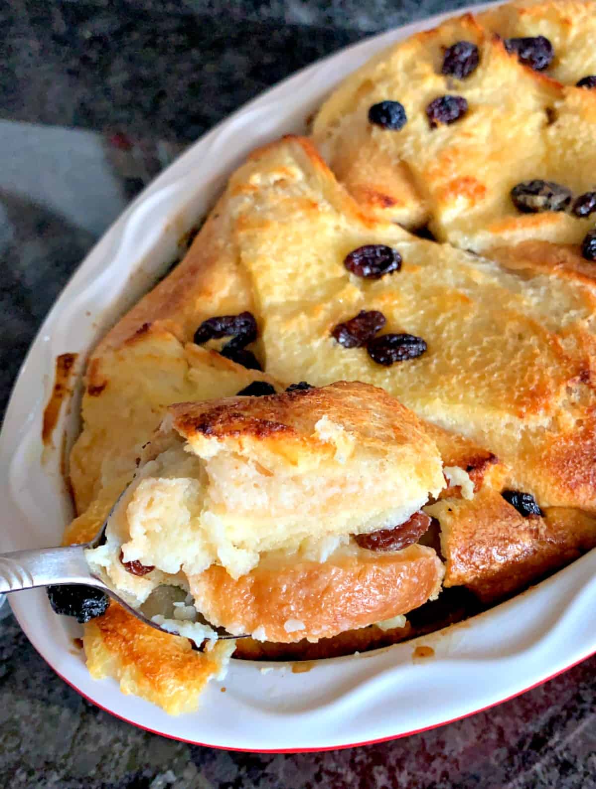 Light Fluffy Coconut Bread and Butter Pudding. Similar to French Toast only much fluffier. Great served warm from the oven just or with a blob of creamy coconut ice cream too! Light Fluffy Coconut Bread and Butter Pudding. Similar to French Toast only much fluffier. Great served warm from the oven just or with a blob of creamy coconut ice cream too!