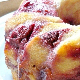 Raspberry Ripple Bread and Butter Pudding A wonderful dessert, best served warm with a blob of ice cream, whipped cream, or both!