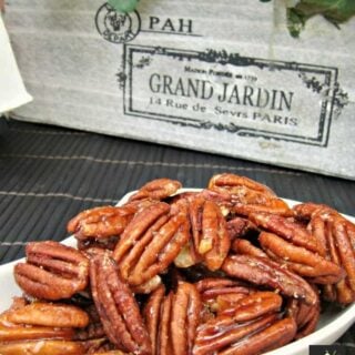 Maple Roasted Pecans Very quick and easy snack and so addictive! Once you start, you can't stop so be sure to make plenty