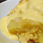 Pear Almond Crumble. It's got a nice refreshing taste, easy to make and great with ice cream or custard. Very delicious!