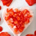 Strawberries and Cream Cheesecake Hearts. Really easy, no bake dessert. You can also make any shapes you like!