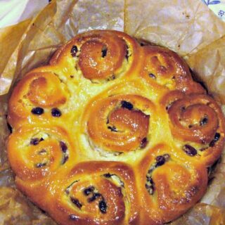 Almond, Raisin Cream Cheese Sticky Buns. These delicious rolls are so yummy, with ground almonds, raisins and cream cheese keeping them soft, sticky and sweet!