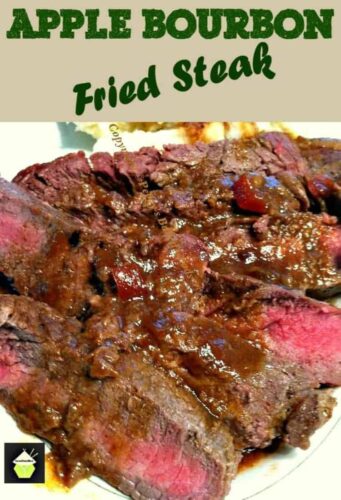 Apple Bourbon Fried Steak. A very easy recipe with delicious flavors.