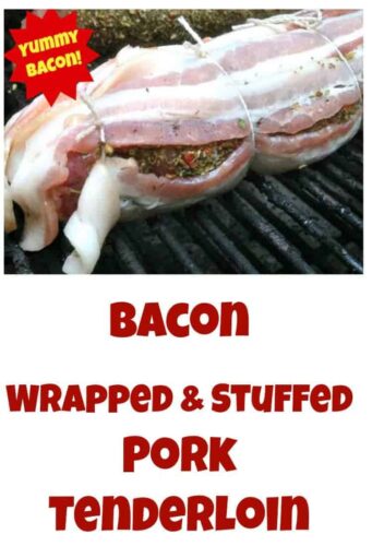 BACON LOVERS! Bacon Wrapped Stuffed Pork Tenderloin and a great rub recipe too. Perfect for grilling or oven. You choose!