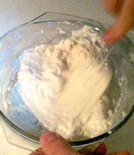 Bannock Fry Bread, showing batter consistency
