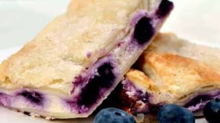 Blueberry Crescent Roll Cheesecake Bars