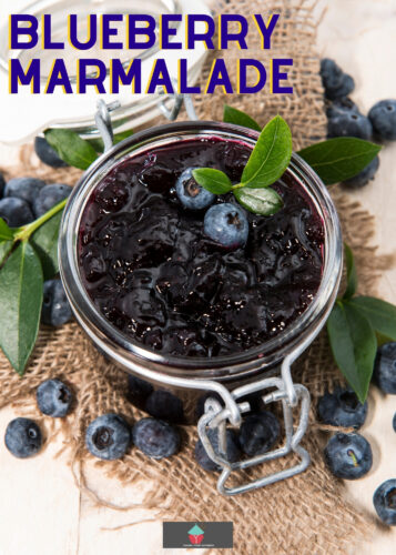 How To Make Blueberry Marmalade, homemade jam with added lemon and orange make this a delicious preserve for breakfast time.