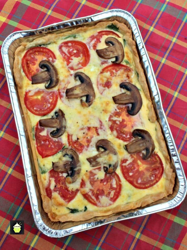 Easy Mushroom and Spinach Quiche | Lovefoodies
