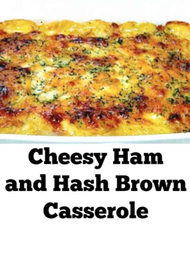 Cheesy Ham and Hash Brown Bake. A nice easy 'Go To' recipe, budget and freezer friendly too!