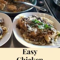 Nanny Pat's Chicken Marsala 4 Chicken Marsala on a bed of Angel Hair Pasta!
