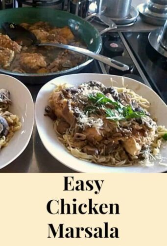 Chicken Marsala on a bed of Angel Hair Pasta!