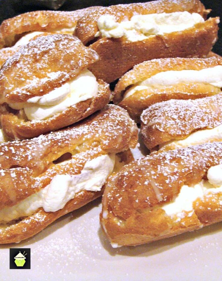 Cream Filled Chocolate Eclairs