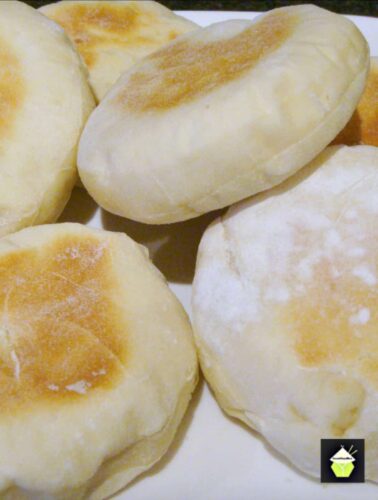 Delicious English Muffins. English bread recipe, often eaten for breakfast. Serve warm with butter! You can eat these sweet or savory! Freezer friendly too! Simple recipe