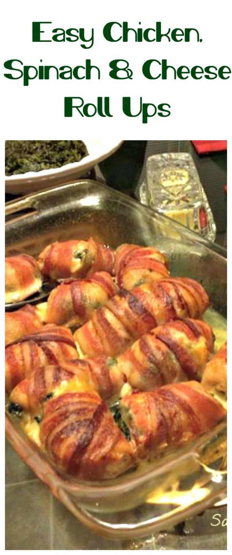 Easy Chicken, Spinach and Cheese Roll Ups Lovefoodies