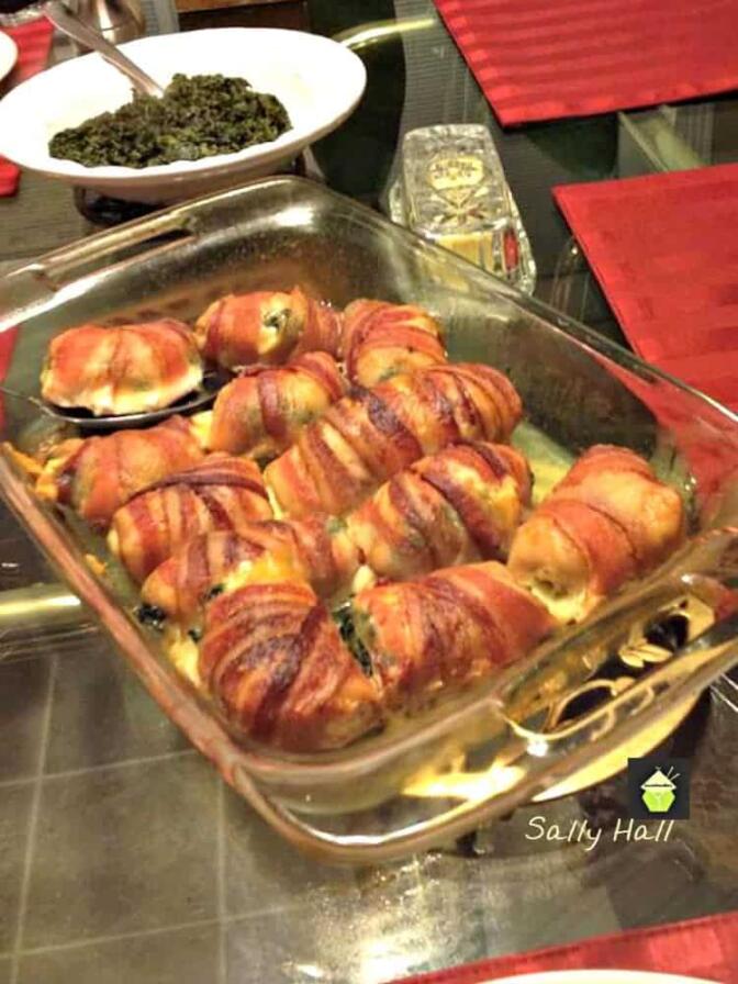 Easy Chicken, Spinach and Cheese Roll Ups Lovefoodies