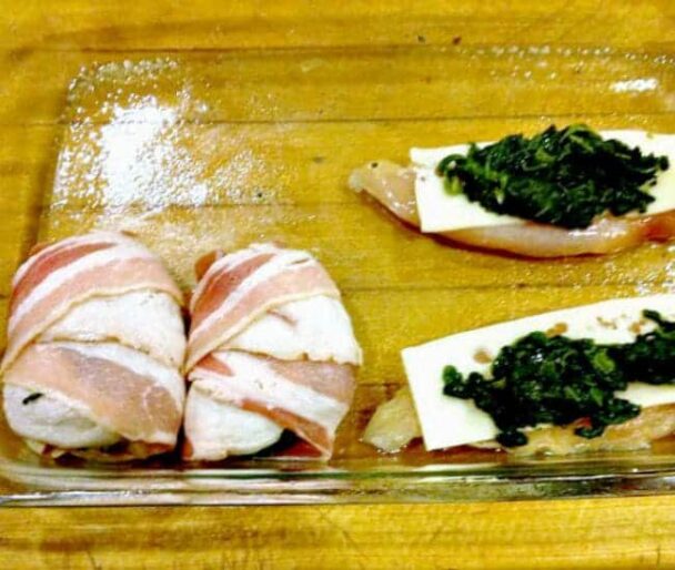 Easy Chicken, Spinach and Cheese Roll Ups Lovefoodies