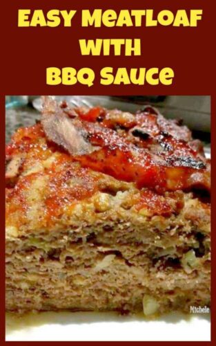 Easy Meatloaf with BBQ Sauce Recipe. A lovely recipe, great for lunches, dinners, picnics, and also the simple BBQ Sauce recipe is really yummy!