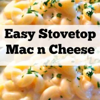 Easy Stovetop Mac n Cheese in 3 simple steps. Perfect for a quick side or main dish.