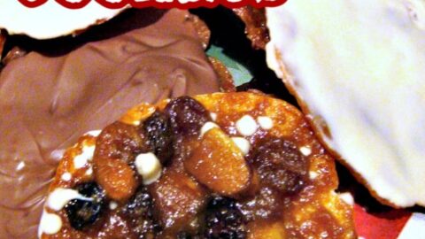 Florentine Cookies. These are a wonderful cookie type treat, with lots of delicious goodies in them, and coated on one side with white or dark or milk chocolate. Easy recipe!